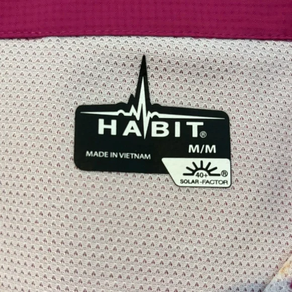 Habit Women’s River Shirt Fuchsia Pink Fishing UPF 40 Short Sleeve Medium - Picture 3 of 9